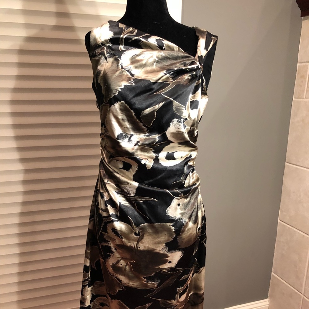Satin print dress